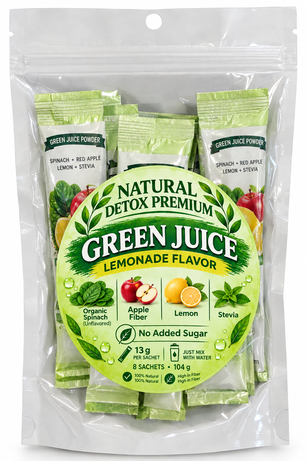 Green Juice, Lemonade Flavor | 8 Sachets